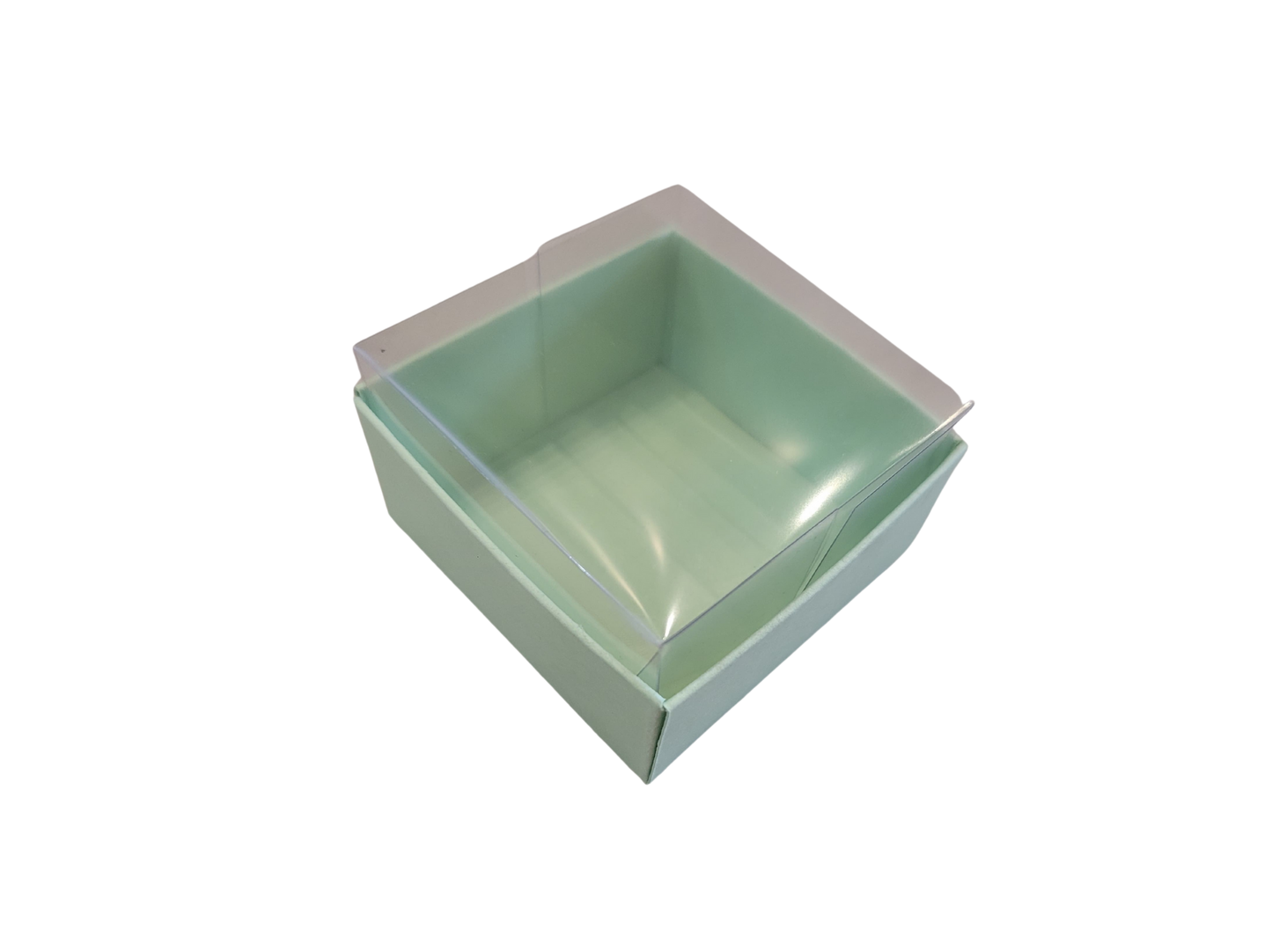 Set 10, Cutie elegantă din carton colorat cu capac transparent din acetofan