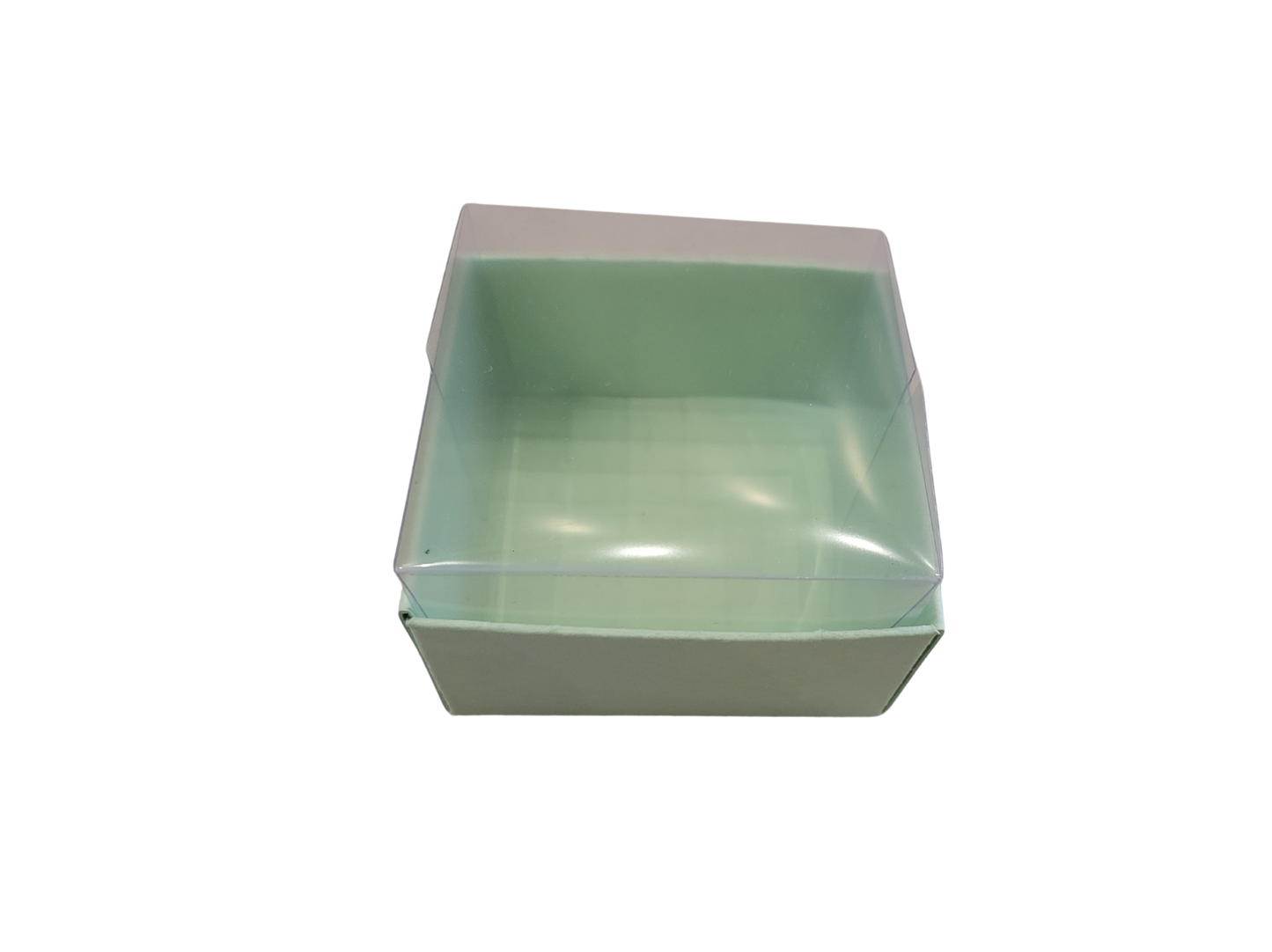 Set 10, Cutie elegantă din carton colorat cu capac transparent din acetofan