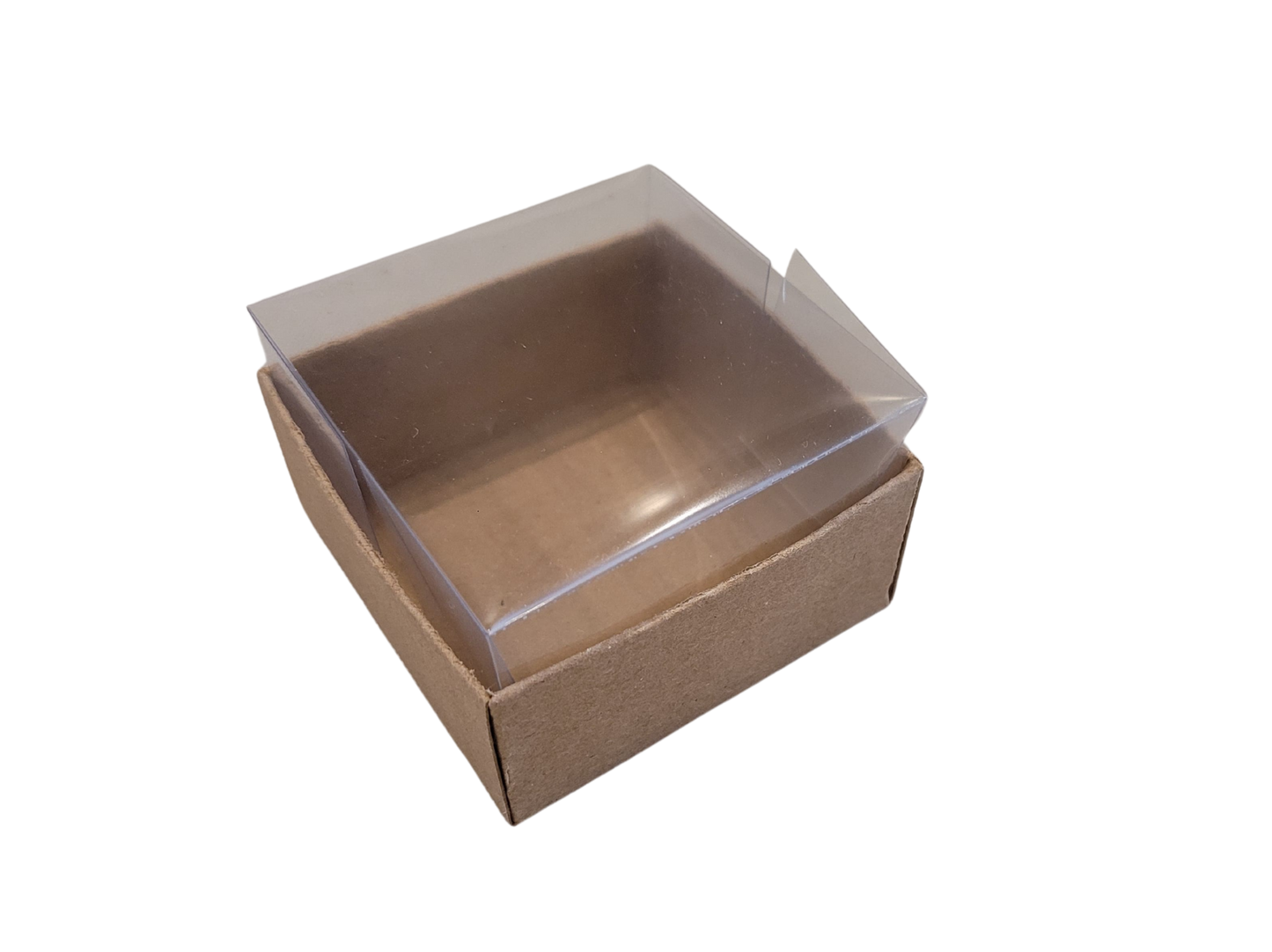 Set 10, Cutie elegantă din carton colorat cu capac transparent din acetofan