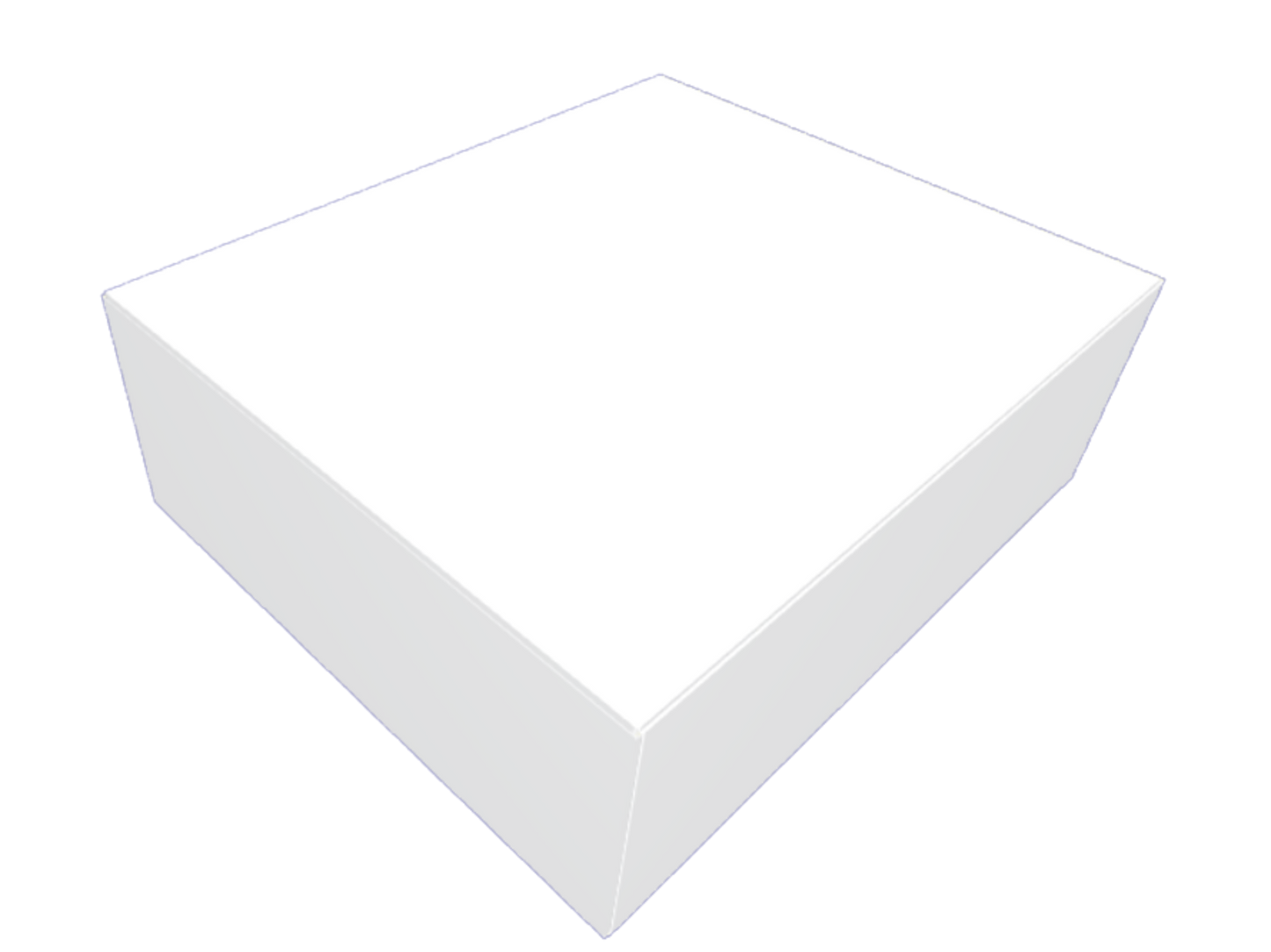 Cutie albă autoformare – 25×25×10 cm