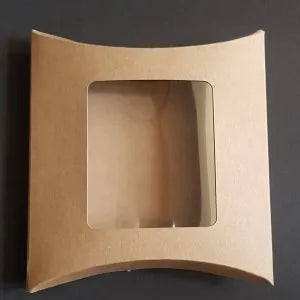 Cutie pernuta - Pillow boxes kraft natur 10.7x6 cm