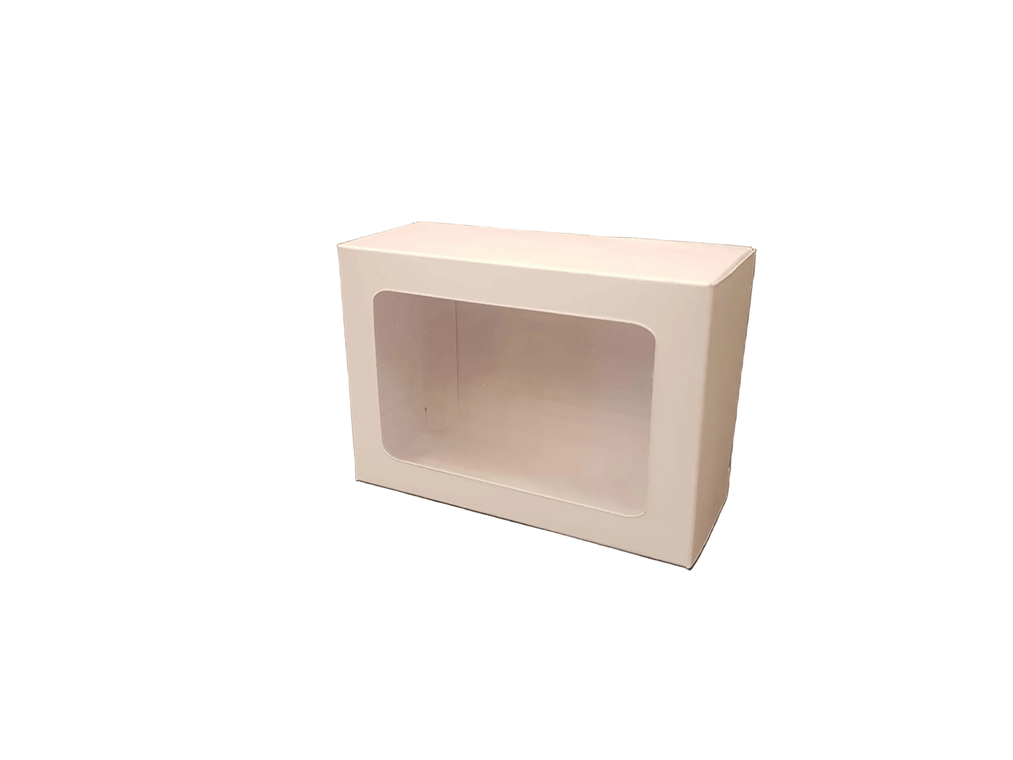 White box with window 8.5x7x3.4 cm