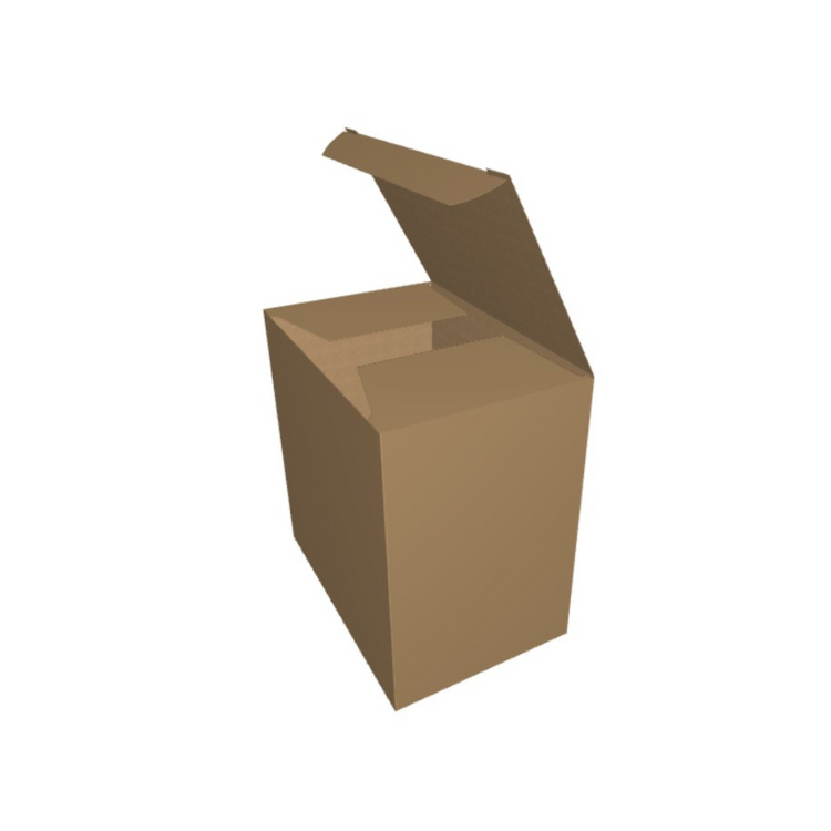 Cutie din carton pliante pentru ambalare, ușor de asamblat și depozitat, ideală pentru protejarea produselor.