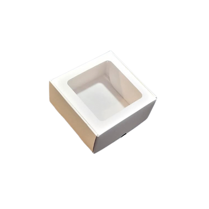 Cutie Alba Autoformare cu Fereastră 8x8x4 cm