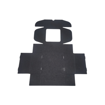 Cutie Neagra Autoformare cu Fereastră 8x8x4 cm