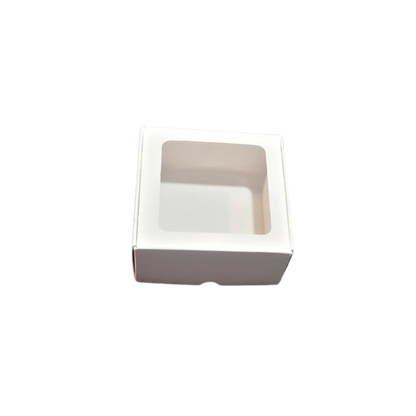 Cutie Alba Autoformare cu Fereastră 8x8x4 cm
