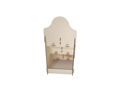 Raft de Prezentare din Lemn de Mesteacăn 2x3 – Stand Expozițional Demontabil, Personalizabil