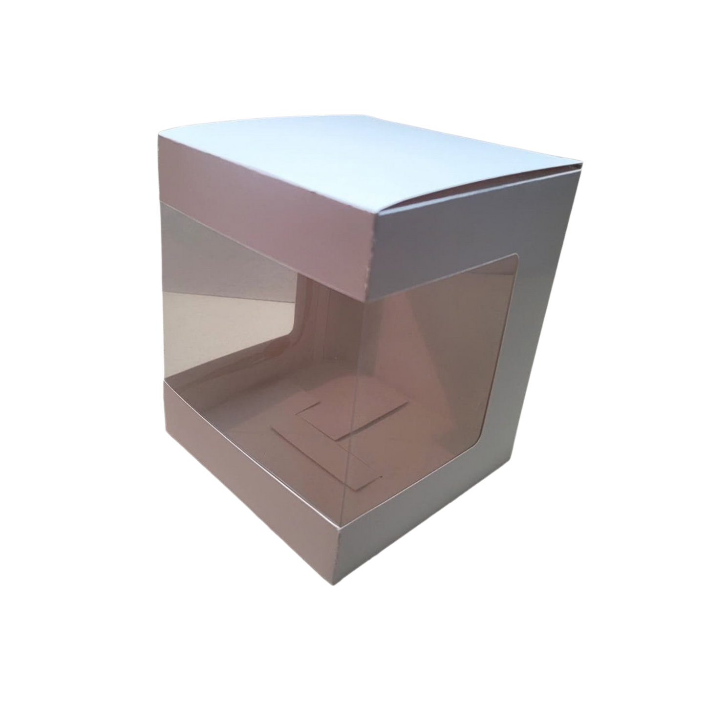 Cutie cadou 13×13×15,5 cm cu fereastră pe 3 laturi