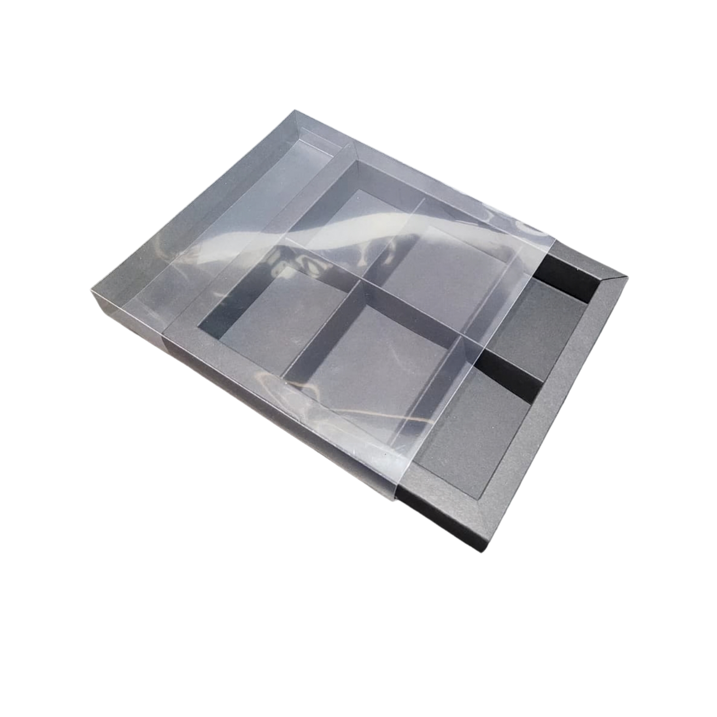 Cutie din carton cu capac din acetofan și despărțitori – 22.5x20x3.1 cm
