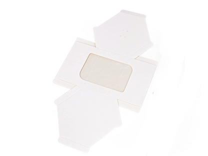 Set 4 Cutii albe produse hexagon 10x10x10 cm