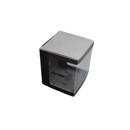 Cutie carton neagră cu fereastră pe laturi, 7.5x7.5x8.4 cm – Pe