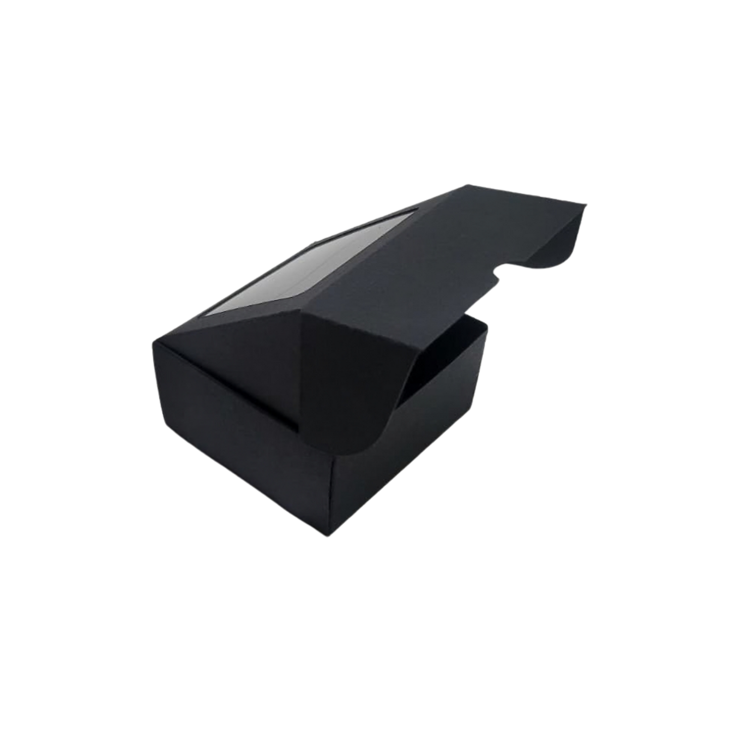 Cutie Neagra Autoformare cu Fereastră 8x8x4 cm