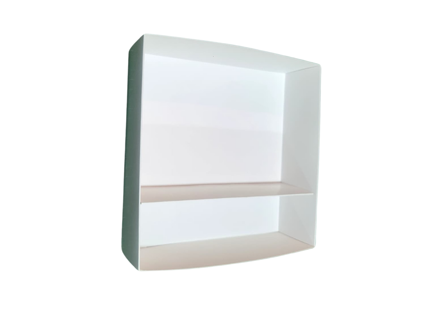 Cutie albă cu capac detașabil – 20x20x6 cm