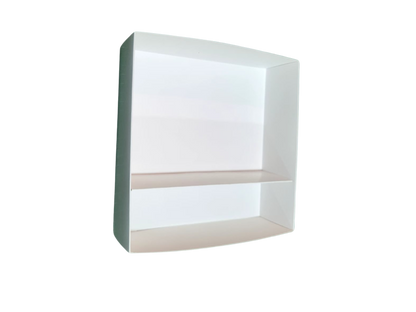 Cutie albă cu capac detașabil – 20x20x6 cm