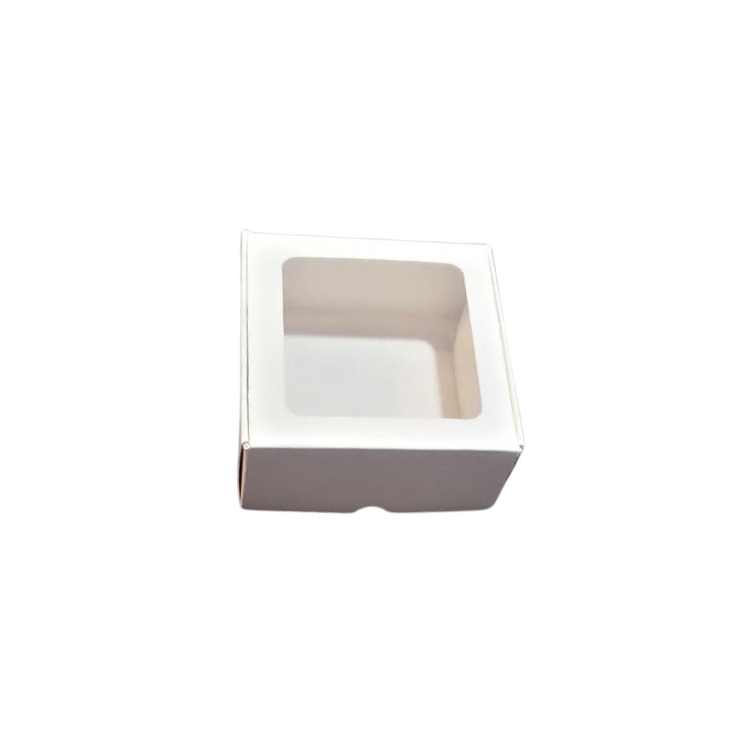 Cutie Alba Autoformare cu Fereastră 8x8x4 cm