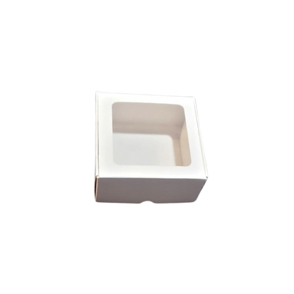 Cutie Alba Autoformare cu Fereastră 8x8x4 cm
