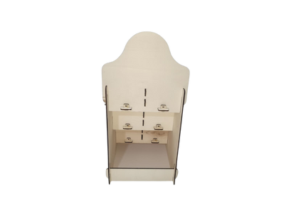 Raft de Prezentare din Lemn de Mesteacăn 2x3 – Stand Expozițional Demontabil, Personalizabil