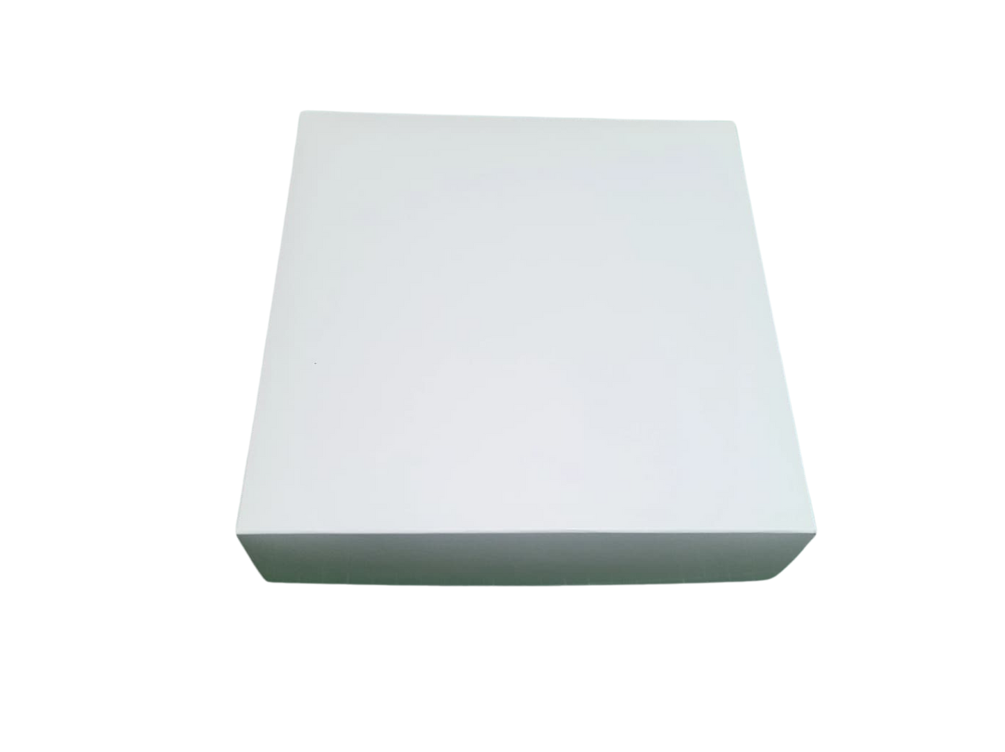Cutie albă cu capac detașabil – 20x20x6 cm