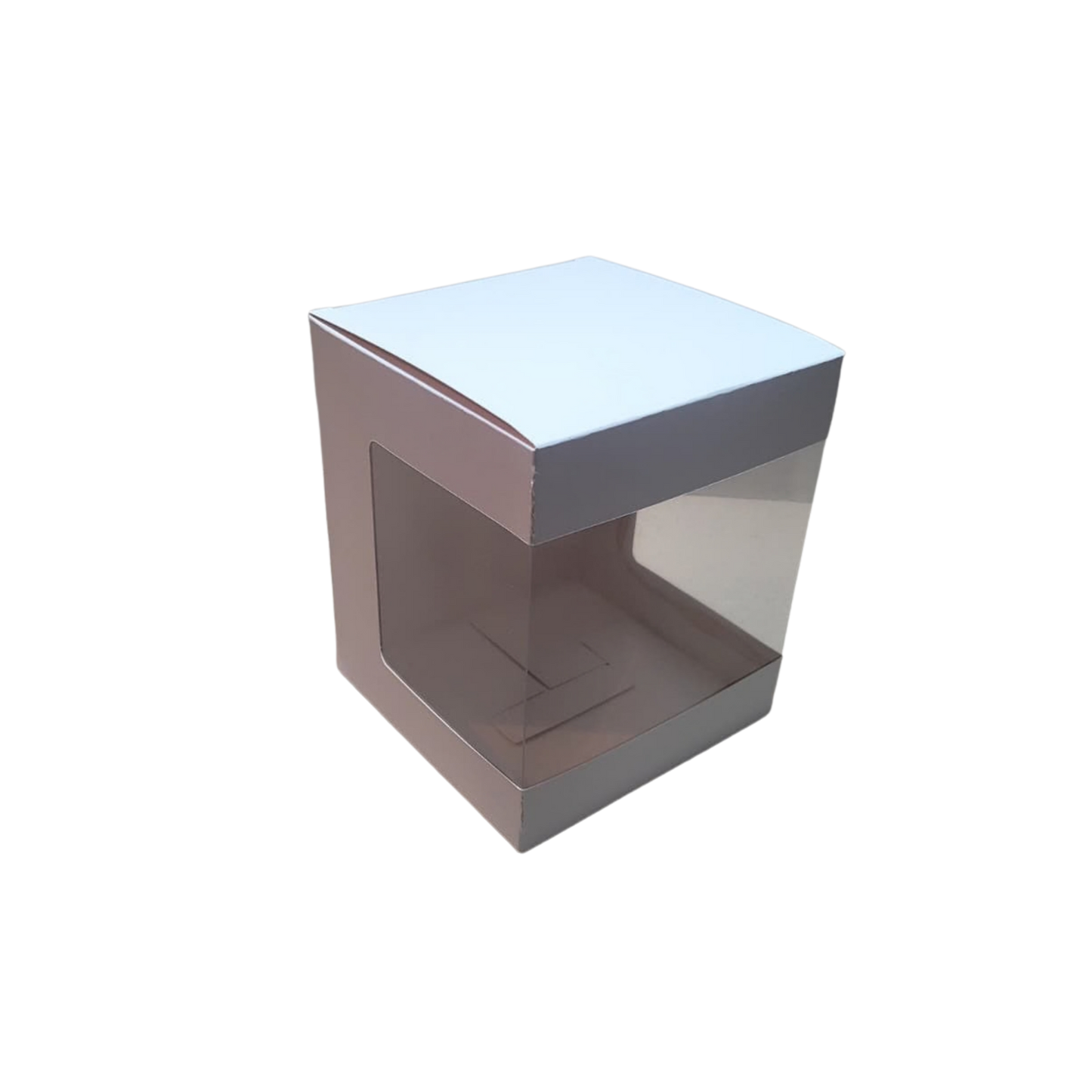 Cutie cadou 13×13×15,5 cm cu fereastră pe 3 laturi