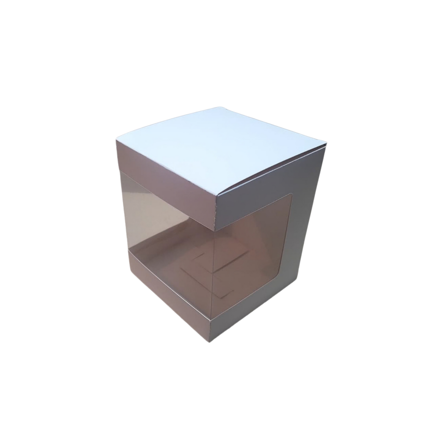 Cutie cadou 13×13×15,5 cm cu fereastră pe 3 laturi