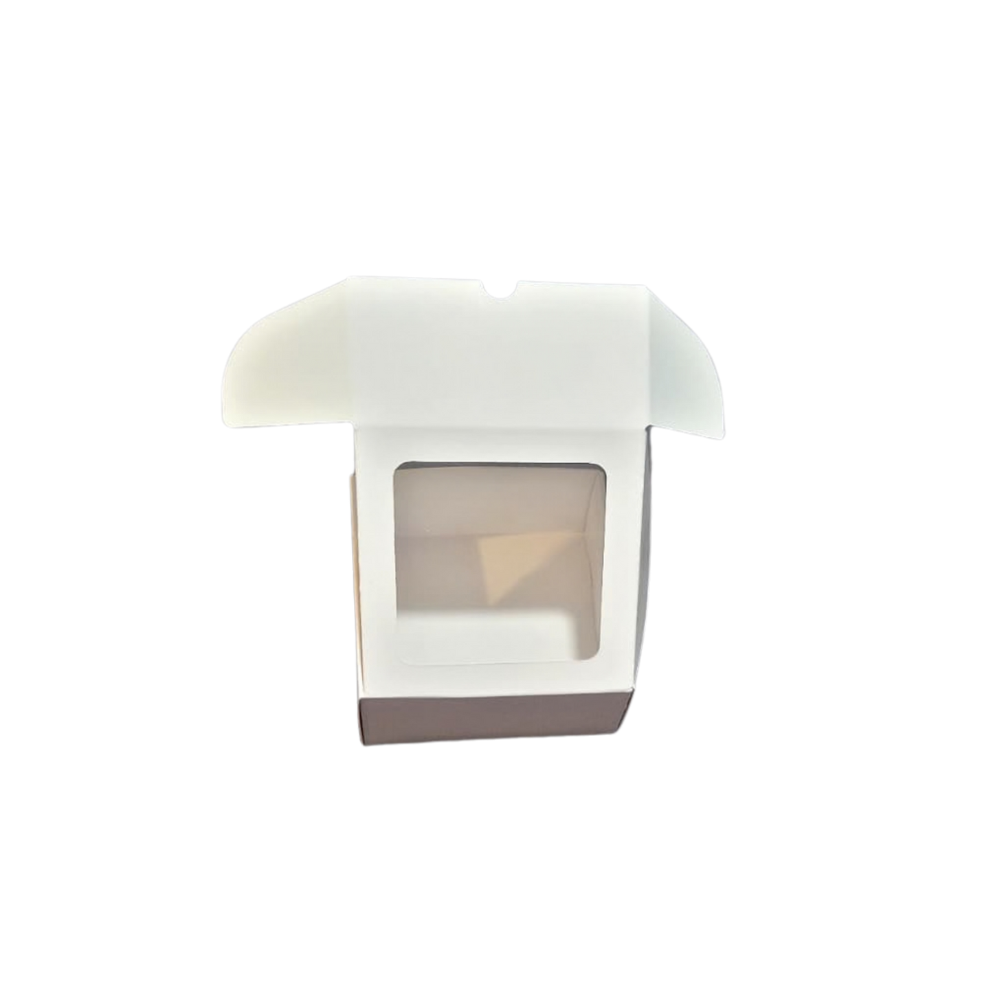 Cutie Alba Autoformare cu Fereastră 8x8x4 cm