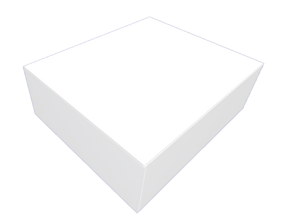 Cutie albă autoformare – 25×25×10 cm