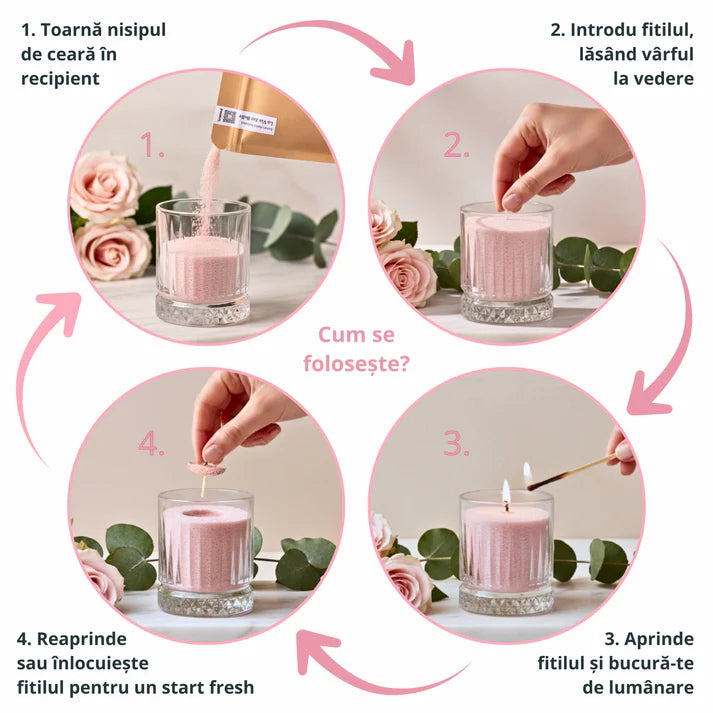 La Vie Est Belle – Candle Sand Parfumat cu Fitile din Bumbac