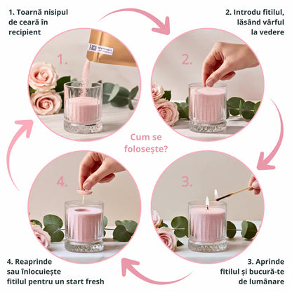 La Vie Est Belle – Candle Sand Parfumat cu Fitile din Bumbac