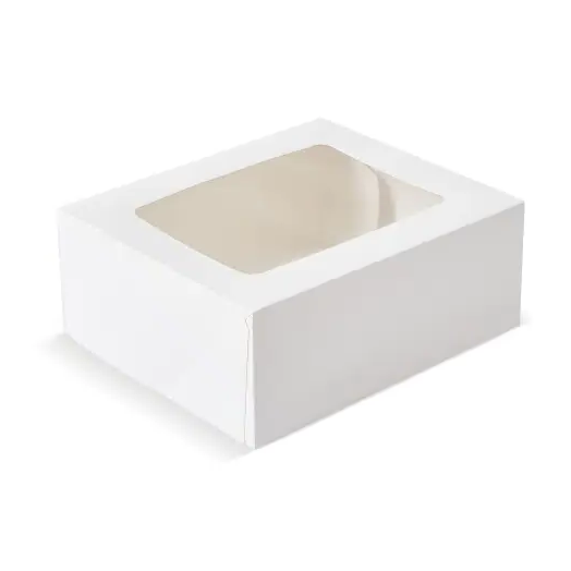 Self-forming boxes with window 13x13x4.5 cm