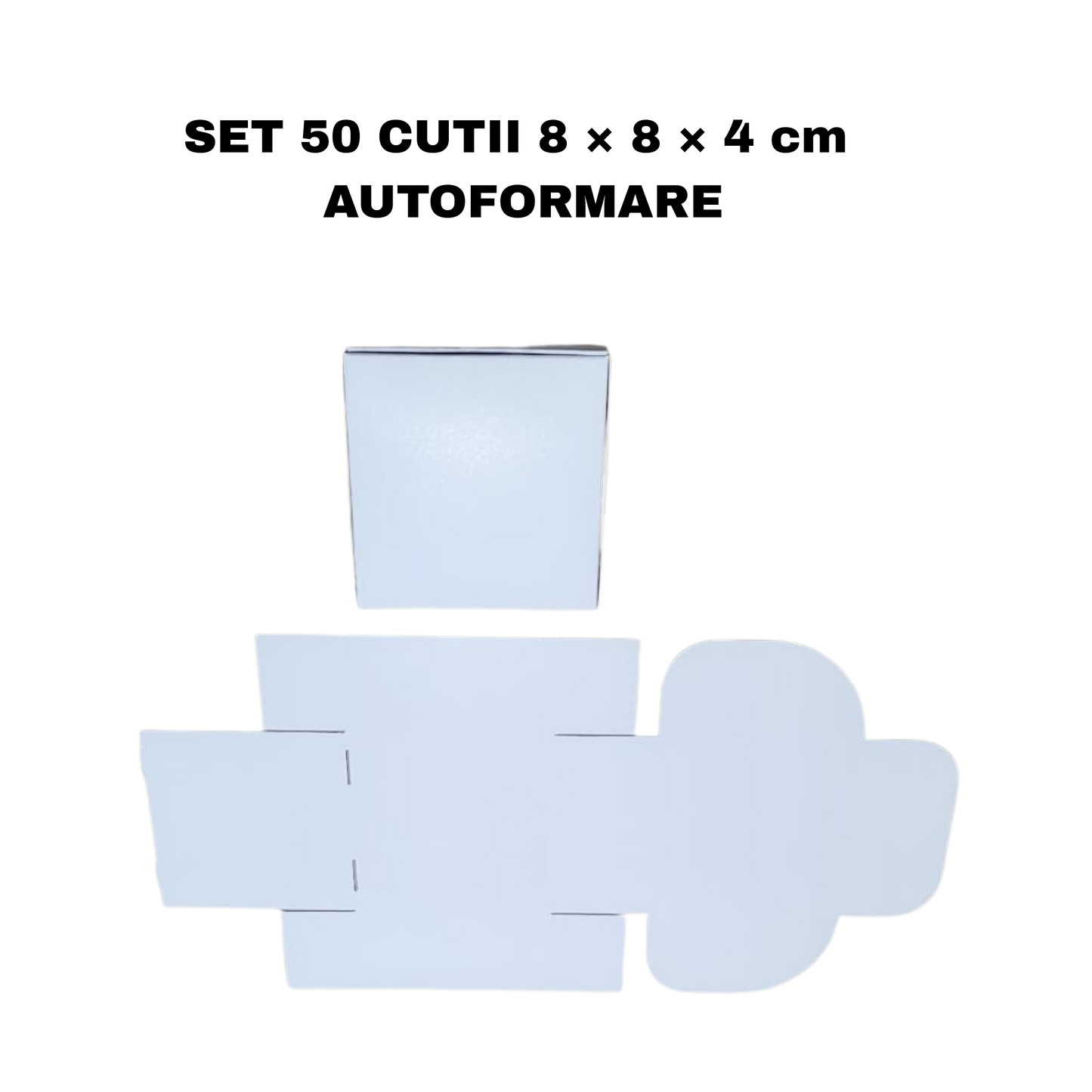 Cutii Cadou Carton 8×8×4 cm – Set 50 Buc – Cutii Ambalare Bijuterii, Cercei, Cadouri