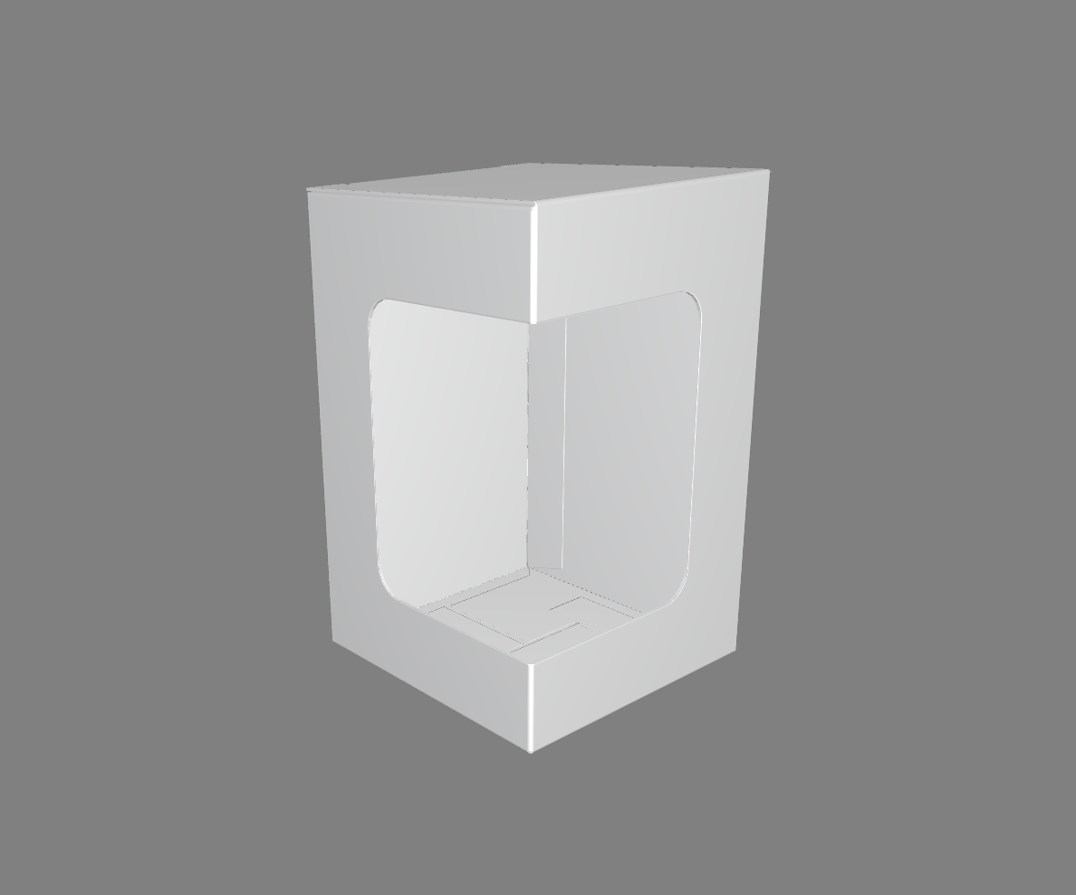 Cutie alba cu fereastra pe 2 laturi 5x5x8 cm