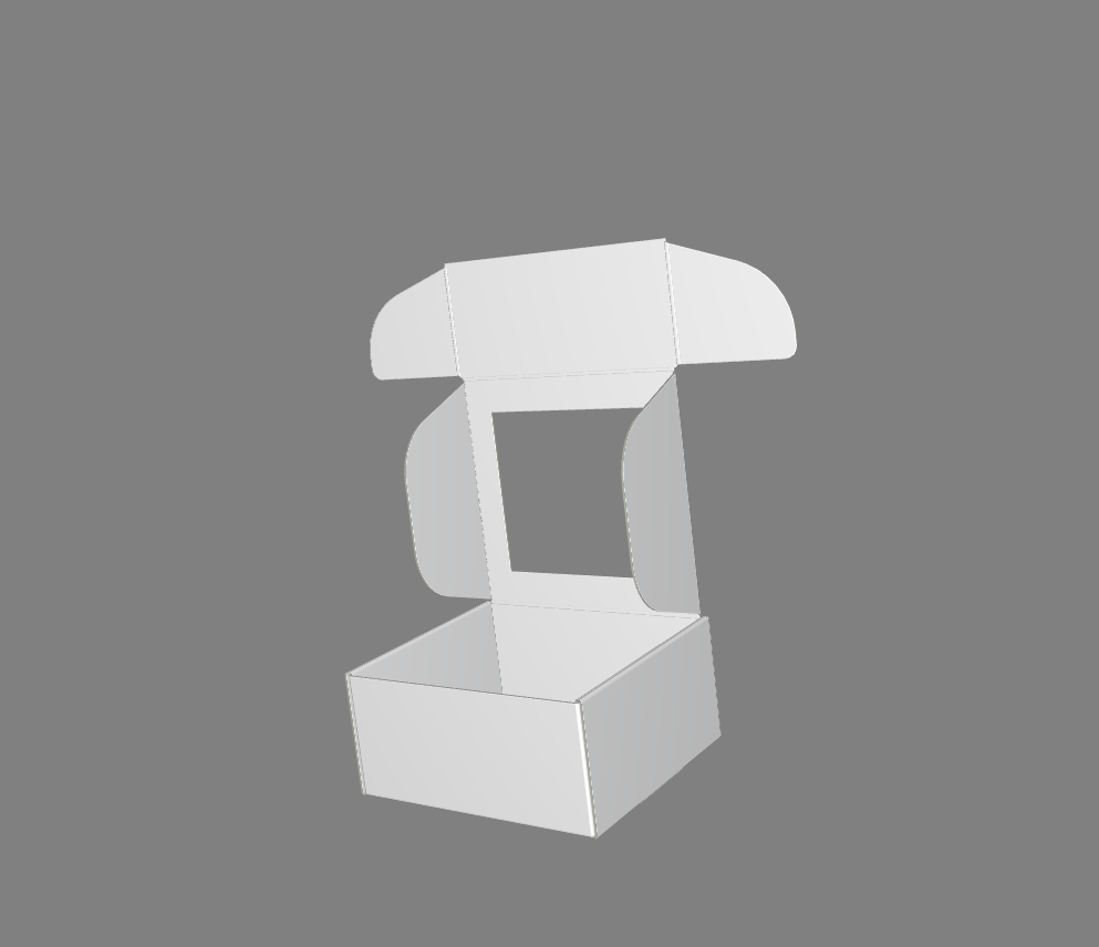 Cutie albă autoformare, cu ferestra - 6x6x3 cm