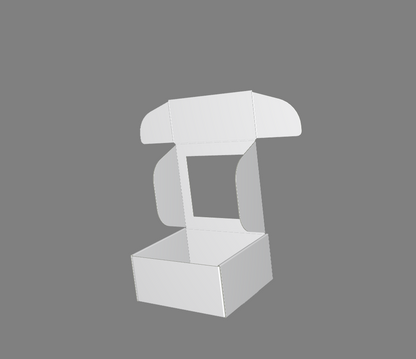 Cutie albă autoformare, cu ferestra - 6x6x3 cm