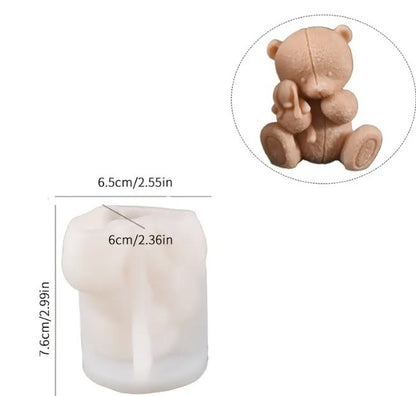 Cutie Carton Albă cu Fereastră din 7.5x5.5x2.5cm (Urs 3D a)