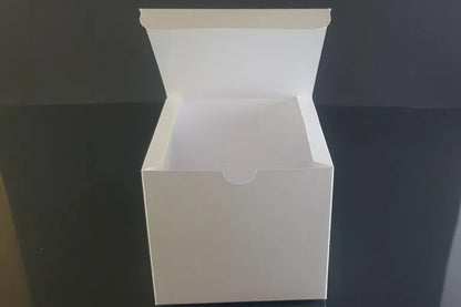 Cutie produse alb 9.5×9.5×8.5 cm