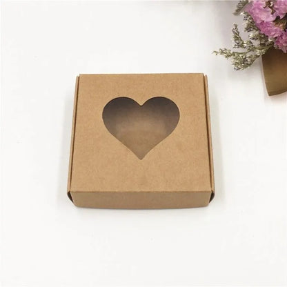 Cutie bujuteri kraft natur 6x6x1.5 cm