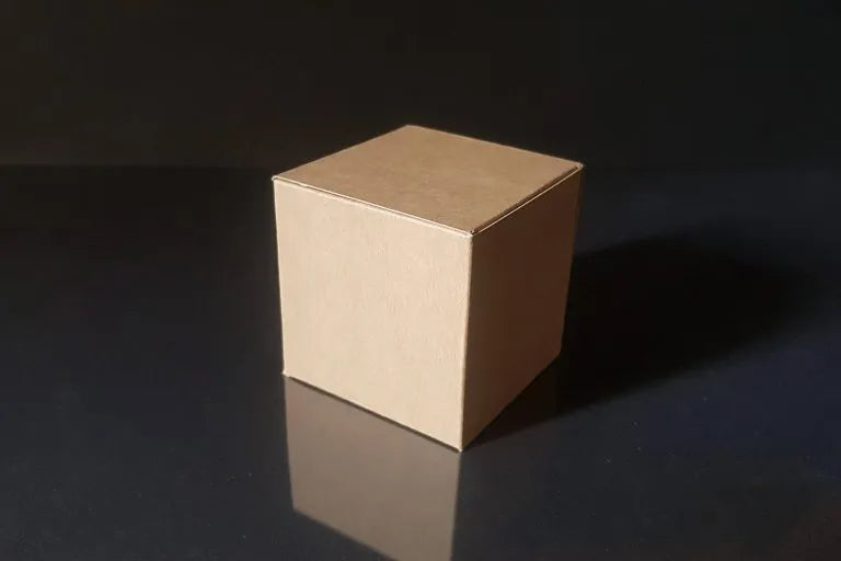 Natural box with window 10x10x10 cm