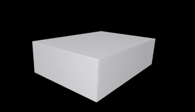 Cutie carton albă cu autoformare, 7x7x4 cm, închisă
